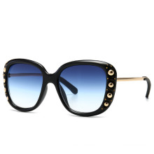 Unique Retro Square Diamond Sunglasses Popular Brand Design Gradient UV400 Sunglasses